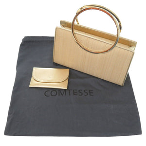 美品 コンテス ホースヘアー ゴールド ハンドバッグ 0831【中古】COMTESSE