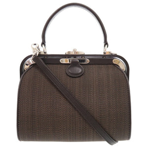 美品 コンテス ホースヘアー レザー ダークブラウン 2WAY ハンドバッグ ショルダーバッグ 0832【中古】COMTESSE