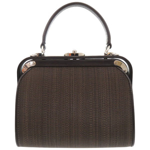 美品 コンテス ホースヘアー レザー ダークブラウン 2WAY ハンドバッグ ショルダーバッグ 0832【中古】COMTESSE