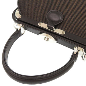 美品 コンテス ホースヘアー レザー ダークブラウン 2WAY ハンドバッグ ショルダーバッグ 0832【中古】COMTESSE