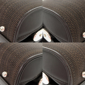 美品 コンテス ホースヘアー レザー ダークブラウン 2WAY ハンドバッグ ショルダーバッグ 0832【中古】COMTESSE