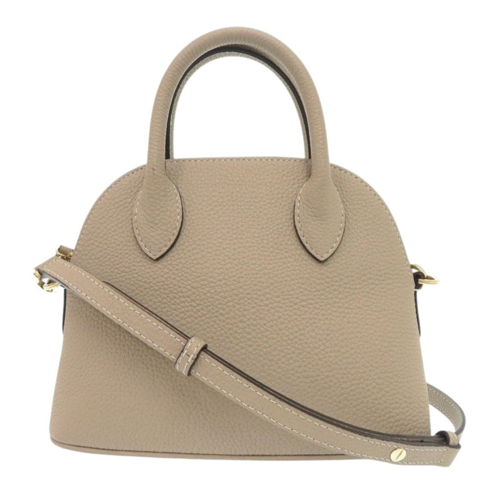 美品 ボナベンチュラ エマバッグ 22 レザー グレージュ ベージュ 2wayハンドバッグ 0836【中古】BONAVENTURA