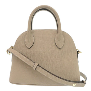 美品 ボナベンチュラ エマバッグ 22 レザー グレージュ ベージュ 2wayハンドバッグ 0836【中古】BONAVENTURA