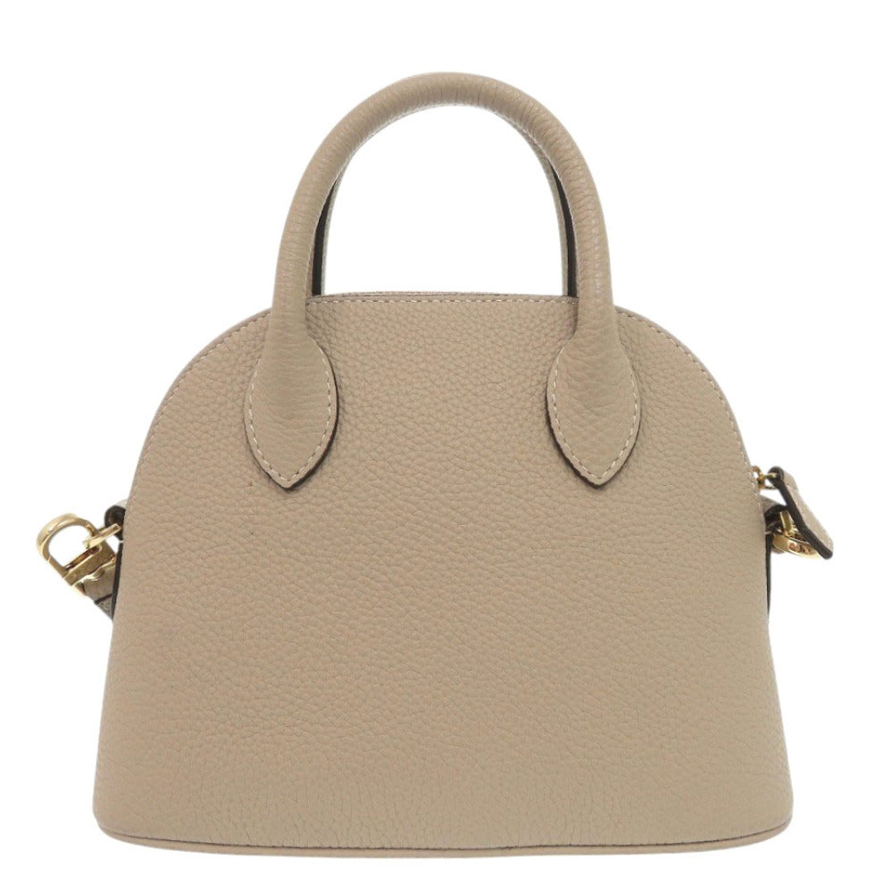 美品 ボナベンチュラ エマバッグ 22 レザー グレージュ ベージュ 2wayハンドバッグ 0836【中古】BONAVENTURA