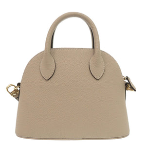 美品 ボナベンチュラ エマバッグ 22 レザー グレージュ ベージュ 2wayハンドバッグ 0836【中古】BONAVENTURA