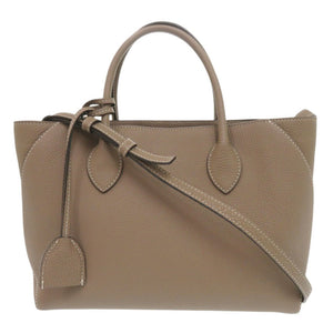 新品同様 ボナベンチュラ ミア トートバッグ レザー エトープ 2wayハンドバッグ ブラウン 0837【中古】BONAVENTURA