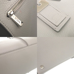 美品 トッズ ジョイ レザー グレー トートバッグ 0839【中古】TOD’S
