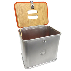新品同様 エルメス グルーミングボックス ウッド アルミ シルバー ボックス 馬具缶 0841 【中古】 HERMES