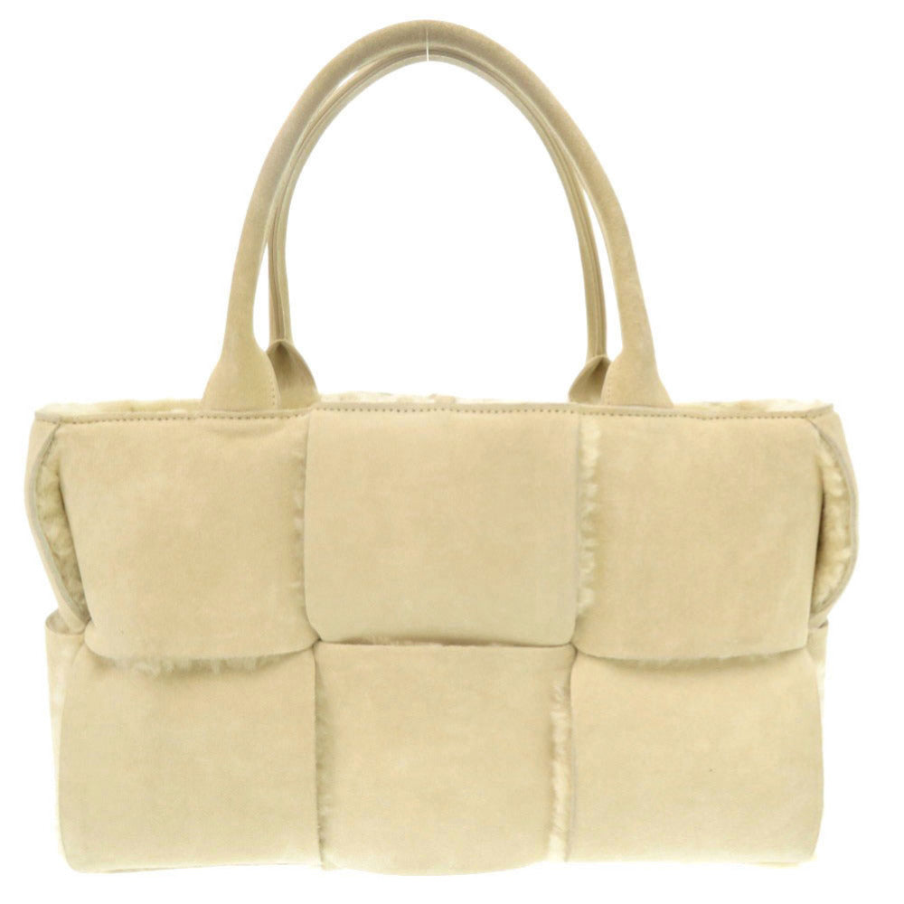 美品 ボッテガヴェネタ ザ アルコ トート スエード ベージュ ハンドバッグ トートバッグ 0843【中古】BOTTEGAVENETA