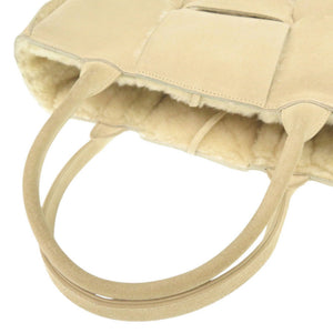 美品 ボッテガヴェネタ ザ アルコ トート スエード ベージュ ハンドバッグ トートバッグ 0843【中古】BOTTEGAVENETA