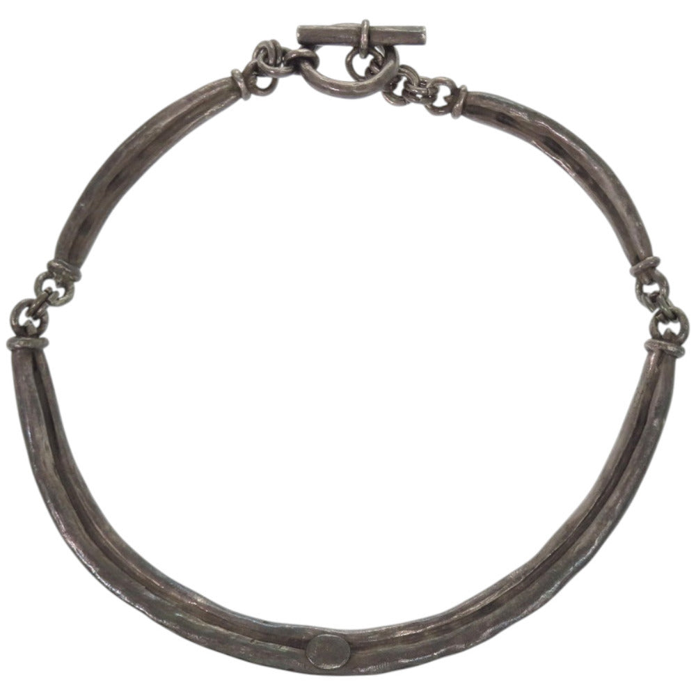 美品 エルメス ヴィンテージ メタル シルバー チョーカー 0858【中古】HERMES