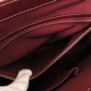 美品 グッチ 120895 GGキャンバス レザー ベージュ ボルドー ハンドバッグ 0859【中古】GUCCI