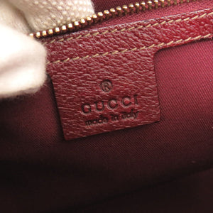 美品 グッチ 120895 GGキャンバス レザー ベージュ ボルドー ハンドバッグ 0859【中古】GUCCI