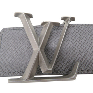 美品 ルイ ヴィトン LV タイガ グラシエ ベルト レザー グレー LV 0881【中古】LOUIS VUITTON