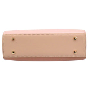 新品同様 デルボー タンぺート ミニ レザー ブラウン ピンク 2WAY ハンドバッグ ショルダーバッグ 0906【中古】DELVAUX