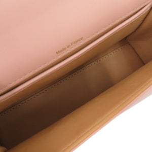 新品同様 デルボー タンぺート ミニ レザー ブラウン ピンク 2WAY ハンドバッグ ショルダーバッグ 0906【中古】DELVAUX