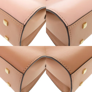 新品同様 デルボー タンぺート ミニ レザー ブラウン ピンク 2WAY ハンドバッグ ショルダーバッグ 0906【中古】DELVAUX