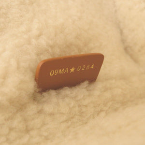 新品同様 ディオール Dior Toujours マクロカナージュ ポーチ付 ムートン/レザー ブラウン ハンドバッグ 茶 0908【中古】Dior