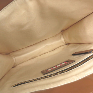 美品 マルニ SHMP008800 トートバッグ キャンバス レザー ナチュラル キャメル ブラウン 0909【中古】MARNI