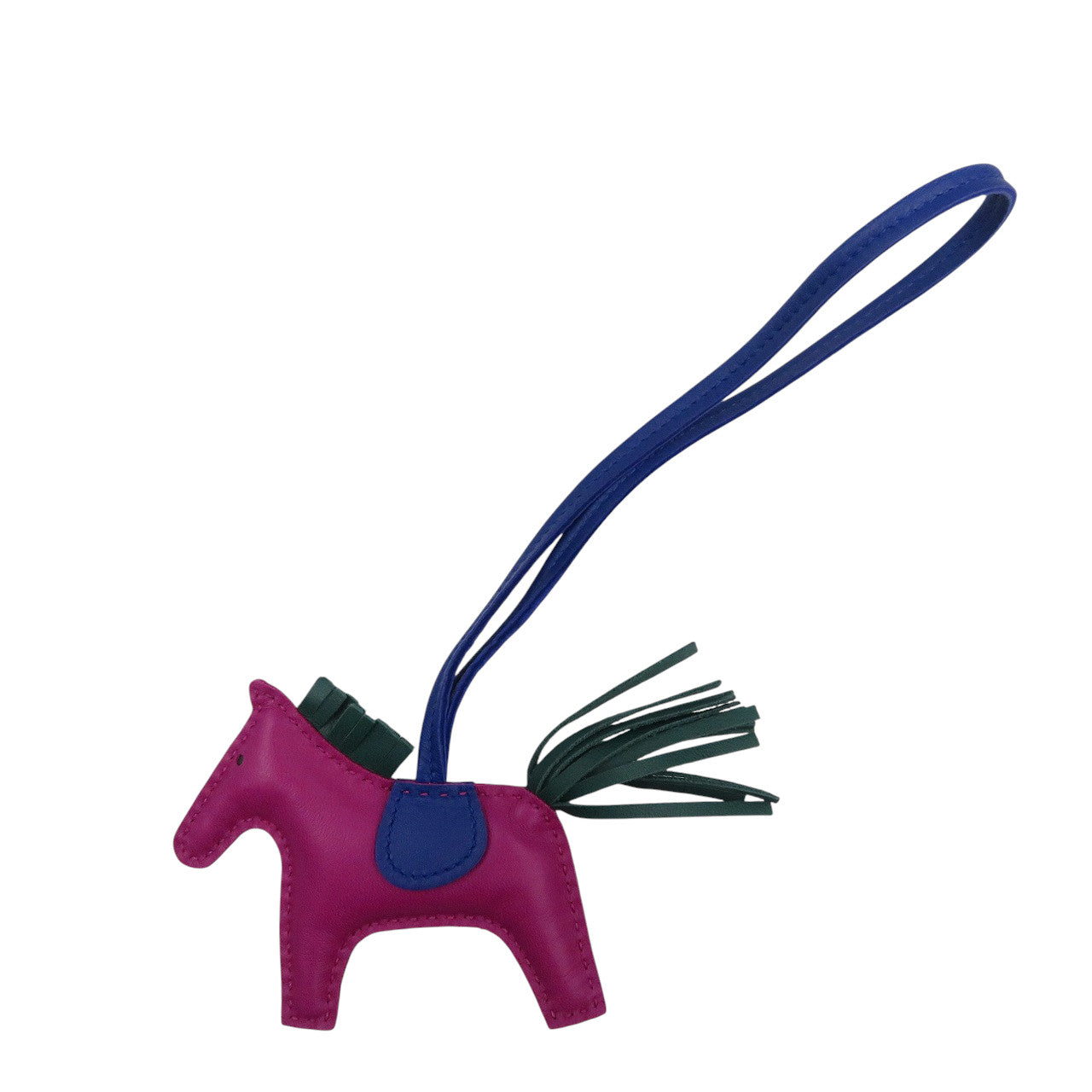 美品 エルメス ロデオMM アニョーミロ ローズパープル ブルーエレクトリック マラカイト バッグチャーム 0914【中古】HERMES