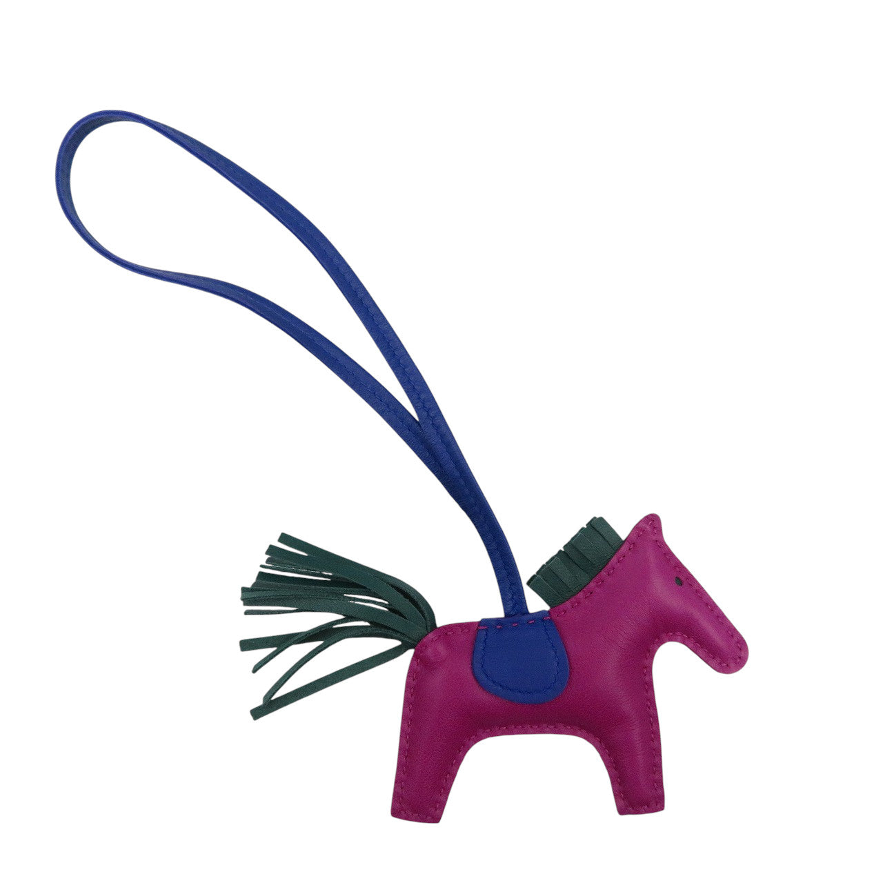 美品 エルメス ロデオMM アニョーミロ ローズパープル ブルーエレクトリック マラカイト バッグチャーム 0914【中古】HERMES