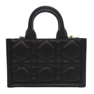 新品同様 クリスチャンディオール ブックトート ミニ マクロカナージュ S5573OWHP カーフスキン ブラック 2WAY ハンドバッグ ショルダーバッグ 黒 0916【中古】Christian Dior