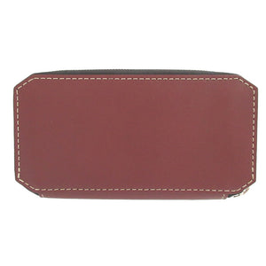 未使用 モロー パリ レザー ブラウン 茶 ラウンドファスナー長財布 財布 0948【中古】MOREAU PARIS