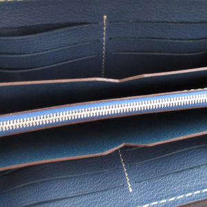 未使用 モロー パリ レザー ブラウン 茶 ラウンドファスナー長財布 財布 0948【中古】MOREAU PARIS