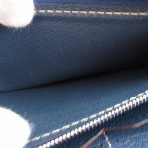 未使用 モロー パリ レザー ブラウン 茶 ラウンドファスナー長財布 財布 0948【中古】MOREAU PARIS