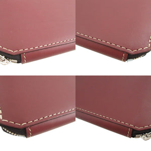 未使用 モロー パリ レザー ブラウン 茶 ラウンドファスナー長財布 財布 0948【中古】MOREAU PARIS