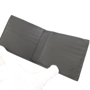 新品同様 グッチ 451268 スネーク GGスプリーム レザー ベージュ ブラック 黒 札入れ 2つ折り財布 財布 0950【中古】GUCCI