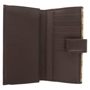 新品同様 グッチ 257012 GGキャンバス ベージュ 長財布 二つ折り長財布 0969【中古】GUCCI