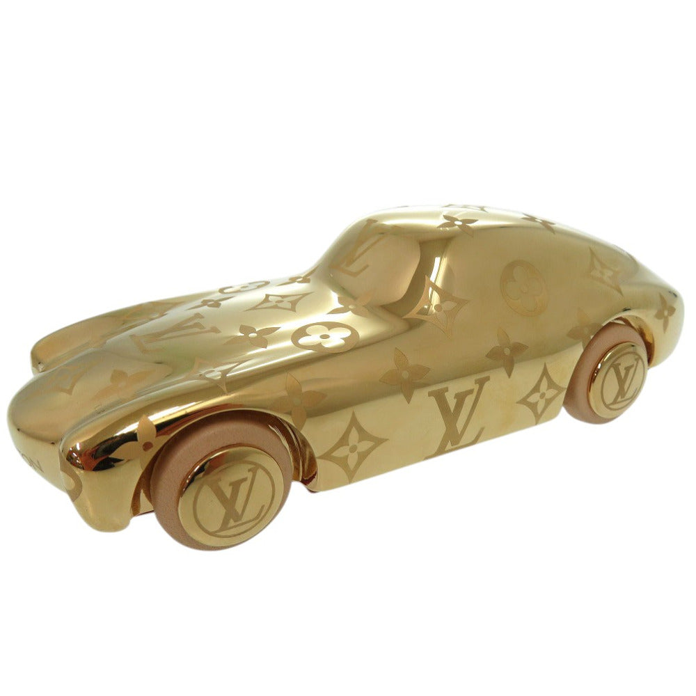 美品 ルイ ヴィトン VOGUEZ VOLEZ VOYAGEZ ペーパーウェイト モノグラム R97981 オブジェ 車 カー CAR 真鍮 ヌメ革 ゴールド LV 0977【中古】LOUIS VUITTON