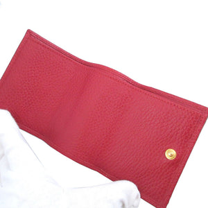 新品同様 グッチ GGマーモント 523277 コンパクトウォレット レザー レッド 赤 2つ折り財布 財布 0981【中古】GUCCI