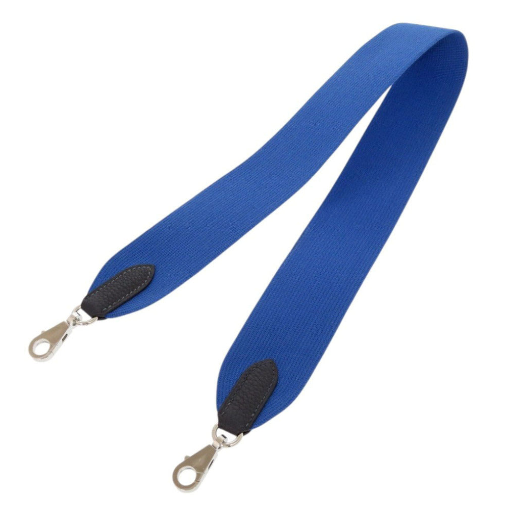 未使用 エルメス キャンバス レザー ブルー ショルダーストラップ 青 0986【中古】HERMES