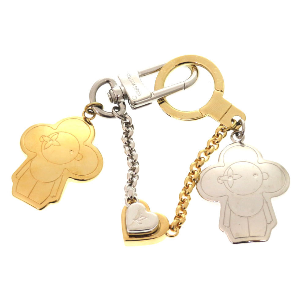 新品同様 ルイ ヴィトン ヴィヴィエンヌ モノグラム M00835 ゴールド シルバー キーホルダー バッグチャーム LV 0987 【中古】 LOUIS VUITTON