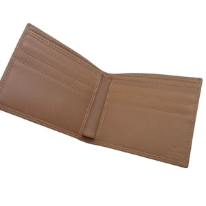 新品同様 グッチ フローラ ミニ インフィニティ キャンバス レザー ホワイト 白 ブラウン 茶 2つ折り財布 札入れ 財布 0988【中古】GUCCI