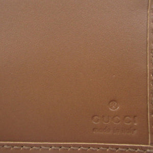 新品同様 グッチ フローラ ミニ インフィニティ キャンバス レザー ホワイト 白 ブラウン 茶 2つ折り財布 札入れ 財布 0988【中古】GUCCI
