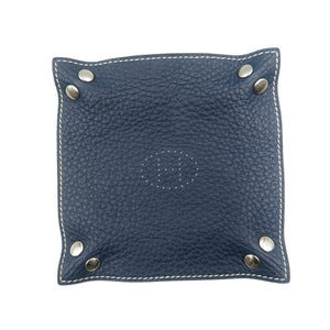 美品 エルメス ヴィドポッシュ ミニ ヴォースイフト トリヨンH シルバー金具 ネイビー レッド トレイ 0999【中古】HERMES