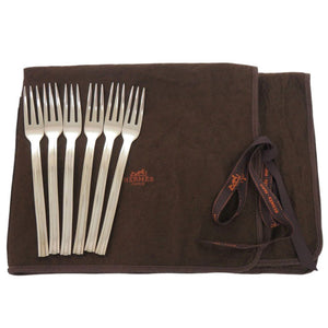 未使用 エルメス フォーク 6本 食器 シルバー シルバーコーティング 1004【中古】HERMES