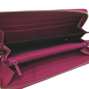 新品同様 グッチ ソーホー SOHO 長財布 ラウンドファスナー パテントレザー パープル 1008【中古】GUCCI