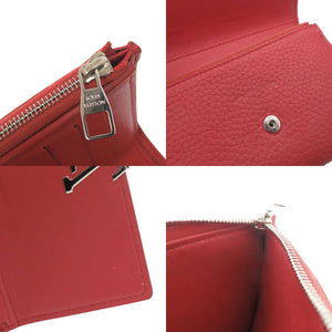 美品 ルイ ヴィトン ポルトフォイユ カプシーノ コンパクト M62158 レザー レッド 三つ折り財布 赤 LV 1012【中古】LOUIS VUITTON