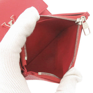 美品 ルイ ヴィトン ポルトフォイユ カプシーノ コンパクト M62158 レザー レッド 三つ折り財布 赤 LV 1012【中古】LOUIS VUITTON