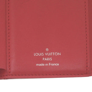 美品 ルイ ヴィトン ポルトフォイユ カプシーノ コンパクト M62158 レザー レッド 三つ折り財布 赤 LV 1012【中古】LOUIS VUITTON