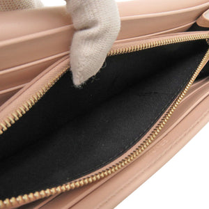 新品同様 フェンディ ローマ コンチネンタル ウォレット 8M0251 レザー ピンク 長財布 1015【中古】FENDI