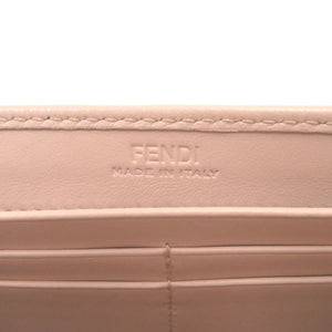 新品同様 フェンディ ローマ コンチネンタル ウォレット 8M0251 レザー ピンク 長財布 1015【中古】FENDI
