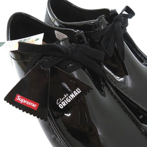 未使用品 シュプリーム Clarks クラークス コラボ Wallabee ワラビー ブーツ パテントレザー ブラック 1021【中古】Supreme