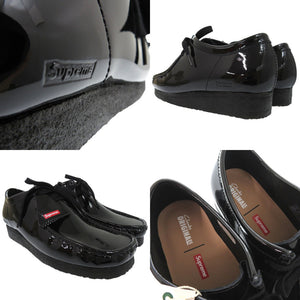 未使用品 シュプリーム Clarks クラークス コラボ Wallabee ワラビー ブーツ パテントレザー ブラック 1021【中古】Supreme
