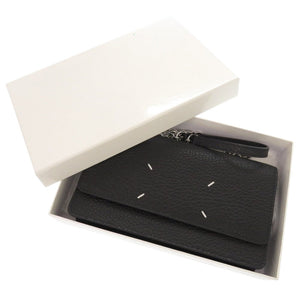 未使用品 メゾン マルジェラ 4ステッチ SA3UI0008 レザー ブラック チェーンウォレット 長財布 ショルダーバッグ 黒 1026【中古】Maison Margiela