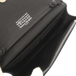 未使用品 メゾン マルジェラ 4ステッチ SA3UI0008 レザー ブラック チェーンウォレット 長財布 ショルダーバッグ 黒 1026【中古】Maison Margiela